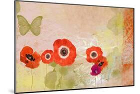 Poppy dance-Claire Westwood-Mounted Art Print