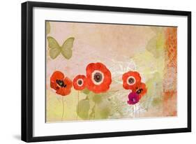 Poppy dance-Claire Westwood-Framed Art Print