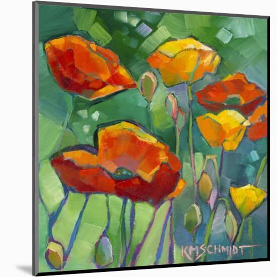 Poppy Dance-Karen Mathison Schmidt-Mounted Art Print