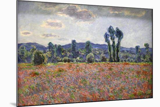Poppy Field, 1887-Claude Monet-Mounted Giclee Print