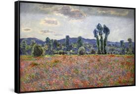 Poppy Field, 1887-Claude Monet-Framed Stretched Canvas