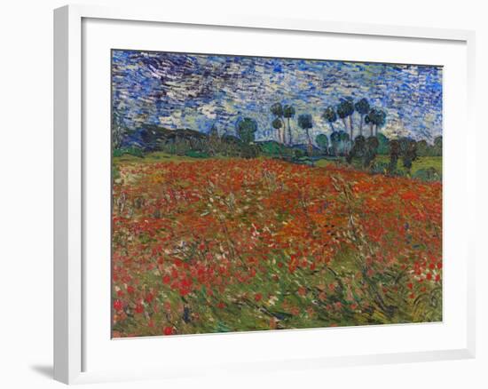 Poppy Field, 1890-Vincent van Gogh-Framed Giclee Print