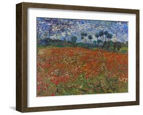 Poppy Field, 1890-Vincent van Gogh-Framed Giclee Print