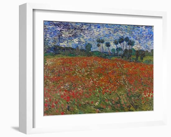 Poppy Field, 1890-Vincent van Gogh-Framed Giclee Print