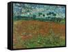 Poppy field. 1890-Vincent van Gogh-Framed Stretched Canvas