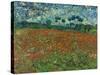 Poppy field. 1890-Vincent van Gogh-Stretched Canvas