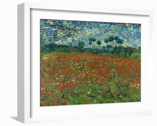 Poppy field. 1890-Vincent van Gogh-Framed Giclee Print