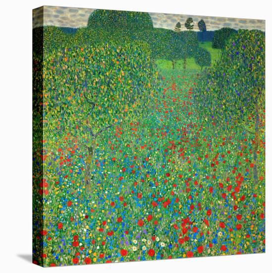 Poppy Field, 1907-Gustav Klimt-Stretched Canvas