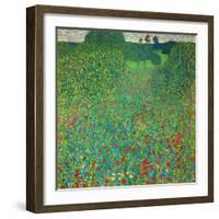 Poppy Field, 1907-Gustav Klimt-Framed Giclee Print