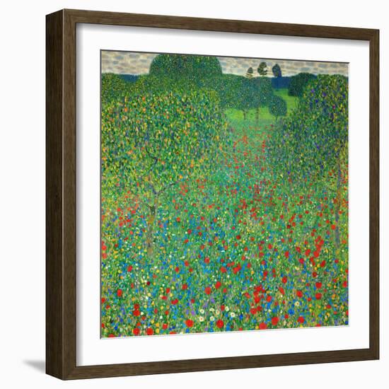 Poppy Field, 1907-Gustav Klimt-Framed Giclee Print