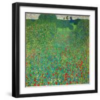 Poppy Field, 1907-Gustav Klimt-Framed Giclee Print