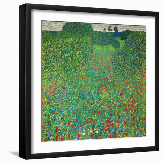 Poppy Field, 1907-Gustav Klimt-Framed Giclee Print