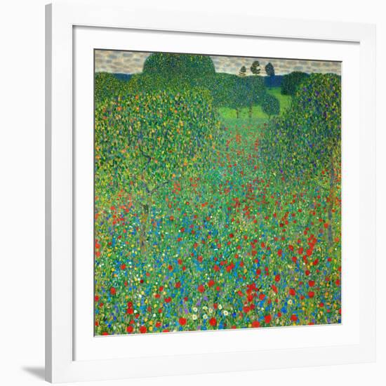 Poppy Field, 1907-Gustav Klimt-Framed Giclee Print