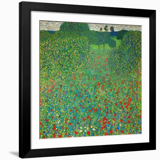 Poppy Field, 1907-Gustav Klimt-Framed Giclee Print