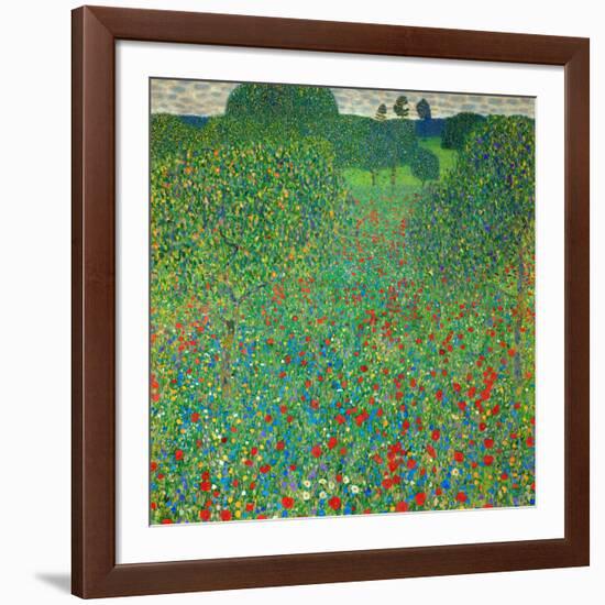 Poppy Field, 1907-Gustav Klimt-Framed Giclee Print