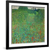 Poppy Field, 1907-Gustav Klimt-Framed Giclee Print