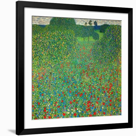 Poppy Field, 1907-Gustav Klimt-Framed Giclee Print