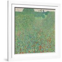 Poppy field, 1907-Gustav Klimt-Framed Giclee Print