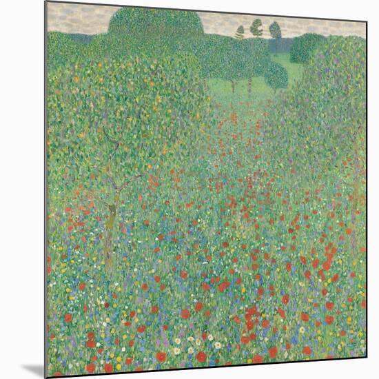 Poppy field, 1907-Gustav Klimt-Mounted Giclee Print