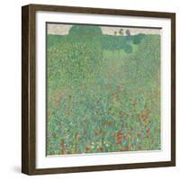 Poppy field, 1907-Gustav Klimt-Framed Giclee Print