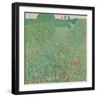 Poppy field, 1907-Gustav Klimt-Framed Giclee Print