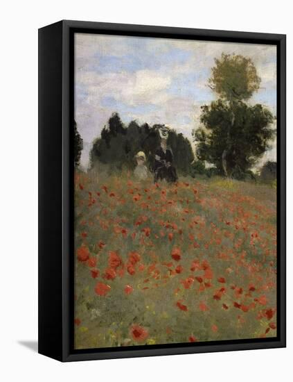 Poppy Field at Argenteuil, c.1873-Claude Monet-Framed Stretched Canvas