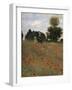 Poppy Field at Argenteuil, c.1873-Claude Monet-Framed Giclee Print