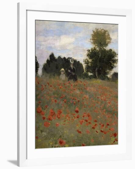 Poppy Field at Argenteuil, c.1873-Claude Monet-Framed Giclee Print