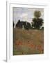 Poppy Field at Argenteuil, c.1873-Claude Monet-Framed Giclee Print