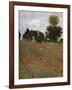 Poppy Field at Argenteuil, c.1873-Claude Monet-Framed Giclee Print