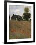 Poppy Field at Argenteuil, c.1873-Claude Monet-Framed Giclee Print