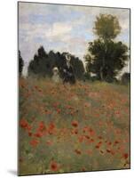 Poppy Field at Argenteuil, c.1873-Claude Monet-Mounted Giclee Print