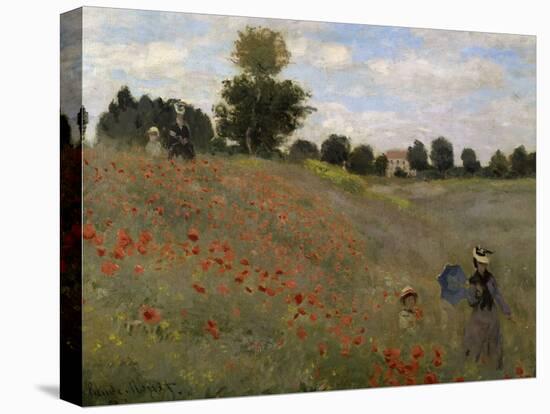 Poppy Field at Argenteuil, c.1873-Claude Monet-Stretched Canvas