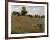 Poppy Field at Argenteuil, c.1873-Claude Monet-Framed Giclee Print