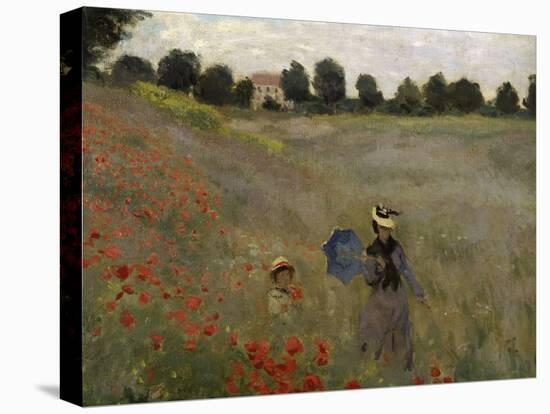 Poppy Field at Argenteuil, c.1873-Claude Monet-Stretched Canvas