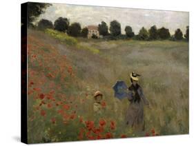 Poppy Field at Argenteuil, c.1873-Claude Monet-Stretched Canvas