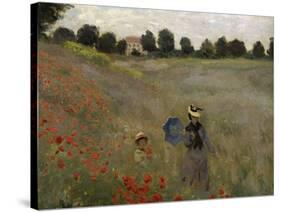 Poppy Field at Argenteuil, c.1873-Claude Monet-Stretched Canvas