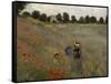 Poppy Field at Argenteuil, c.1873-Claude Monet-Framed Stretched Canvas