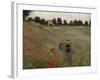 Poppy Field at Argenteuil, c.1873-Claude Monet-Framed Giclee Print