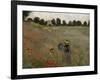 Poppy Field at Argenteuil, c.1873-Claude Monet-Framed Giclee Print