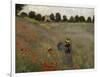 Poppy Field at Argenteuil, c.1873-Claude Monet-Framed Giclee Print