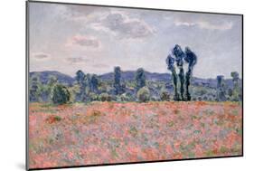 Poppy Field, c.1890-Claude Monet-Mounted Giclee Print