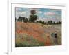 Poppy Field (Detail)-Claude Monet-Framed Art Print