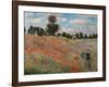 Poppy Field (Detail)-Claude Monet-Framed Art Print