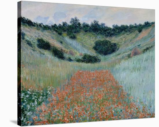 Poppy Field in a Hollow Near Giverny, 1885-Claude Monet-Stretched Canvas