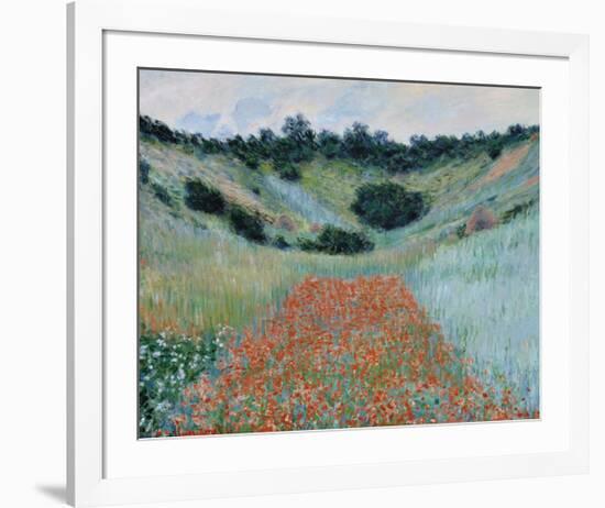 Poppy Field in a Hollow Near Giverny, 1885-Claude Monet-Framed Premium Giclee Print