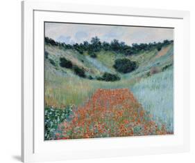 Poppy Field in a Hollow Near Giverny, 1885-Claude Monet-Framed Premium Giclee Print