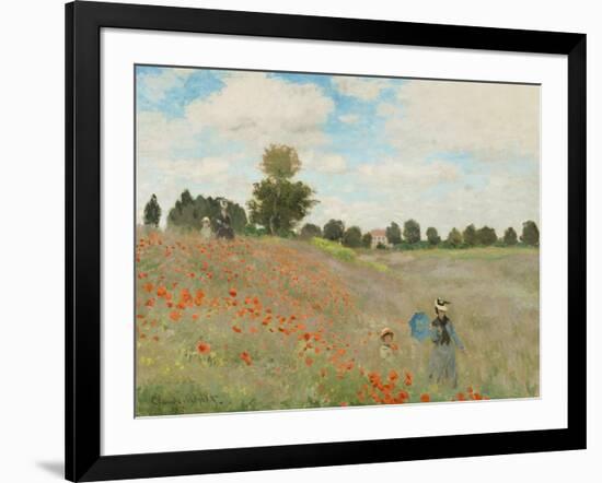 Poppy Field, Near Argenteuil, c.1873-Claude Monet-Framed Art Print