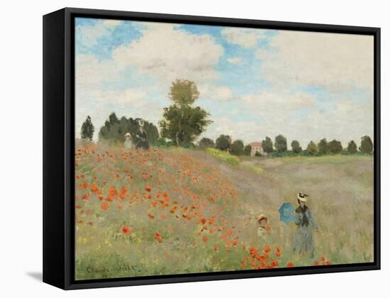 Poppy Field, Near Argenteuil, c.1873-Claude Monet-Framed Stretched Canvas