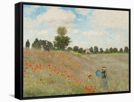 Poppy Field, Near Argenteuil, c.1873-Claude Monet-Framed Stretched Canvas